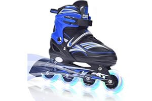 ERNAN Inline Skates,Adjustable Light up Kids Inline Skates, for Boys and Girls,Roller Skates for Kids Youth, Beginner