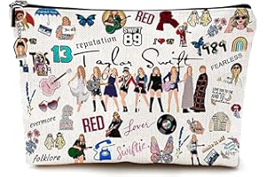 LEBOKJ Kosmetiktasche für Damen mit Mädchen-Schlüsselanhänger, T-S-Album-Make-up-Tasche für Musikliebhaber, Geschenk für Sänger-Fans