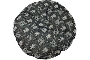 DAMIAN-WIKLINA Hundekissen – Katzenkissen – rund Größe ⌀ 50 cm dunkelgrau Farbe – Hundebett – Katzenbett – Katzenmatte – Matratze für Hunde oder Katze – Waschbar – Ideal für Transportkörbe oder Tierbet