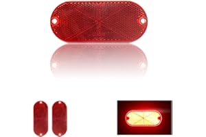 MGMSINYO Reflector Self Adhesive Oval 114X50mm Safety Waterproof Stick on for Driveway Mailbox Trees