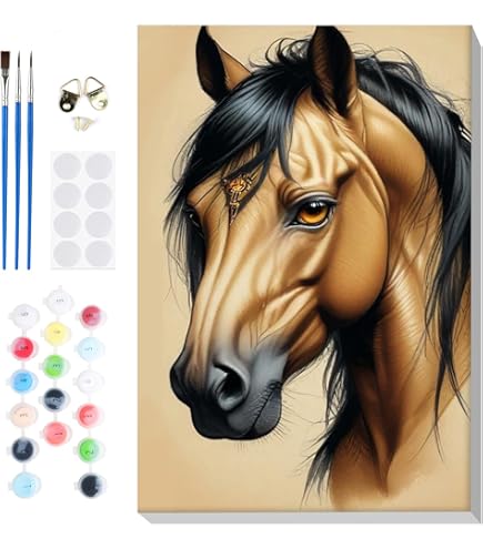 TOSTOG Dipingere con i numeri, per adulti, fai da te, kit per pittura a