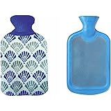 MEDITIVE Rubber Hot water bag/Hot water bottle for Body Pain Relief with Woolen Cloth Cover (Qty: 1 Pcs)