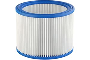 vhbw Filtro redondo, filtro plisado para aspiradoras, robots aspiradores, aspiradores multiusos compatible con Gisowatt Professional 50X