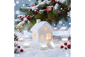 ‎LUXJET LUXJET Mini Underwater Waterproof LED Lights - White Tea Lights Battery Operated, Small LED Candle Light, Vase Aquarium Whirlpool Party Wedding Decoration (20 Pieces without Remote Control)