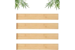 Famhap Schubladentrenner Verstellbar, 4er-Set Schubladen Ordnungssystem (Höhe 6cm,Länge 43-56 cm), Schubladen Trennsystem für