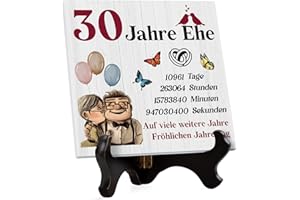 ‎VETBUOSA 30 Jahrestag Geschenk für Ihn Sie, Perlenhochzeit Geschenk-Acryltafel, 30 Hochzeitstag Geschenke für Männer Frauen, 30 Jahrestag Geschenk, Perlenhochzeit Deko, Geschenke zur Perlenhochzeit