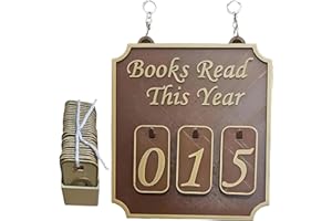 GENERIC Decoración de estantería | Adorno de contador de libros leídos este año hasta 999 | Elegante pieza de exhibición para regalo de lector, rastreador de lectura para biblioteca, estudio, oficina, sala de