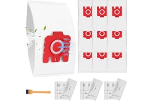 Koyieioo 10 Bolsas para Polvo 3D para Miele Hyclean Pure FJM Bolsa Recogepolvo, Complete C1, Compact C1, Compact C2, S6 y S4 Serie Aspiradora con 3 Filtros de Motor, 3 Filtros de Escape 9917710