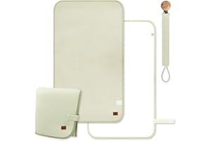 NUSBILA Cambiador Bebe Portatil Plegable con Chupetero - Cambiador Bebé Portátil Impermeable con Cadena Chupete - Regalos Originales para Bebes Recien Nacidos