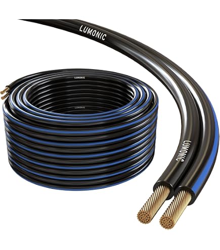 Cavo Per Altoparlanti Lumonic 25m – 2x2,5 Mm² CCA, Trasparente Con Marcatura Blu, Per HiFi E Home Cinema Cavo Altoparlanti Lumonic Cavo Per Altoparlanti Lumonic 25m – 2x2,5 Mm² CCA, Trasparente Con Marcatura Blu, Per HiFi E Home Cinema Cavo Altoparlanti Lumonic