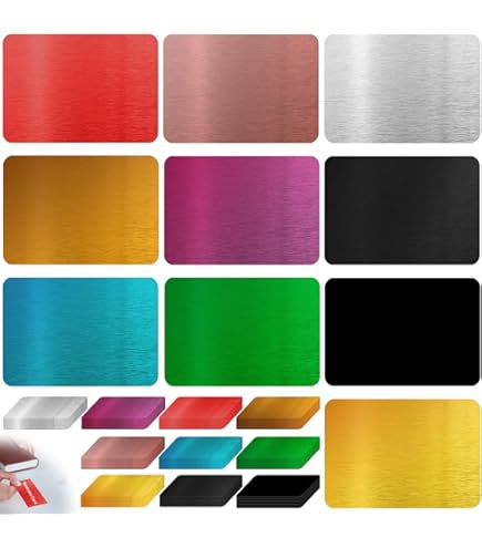 Lot De 150 Cartes De Visite Vierges Multicolores En Aluminium Pour Gravure Laser Pour Maison Bureau Client Cartes Cadeaux A Faire Soi Meme Lot Mixte