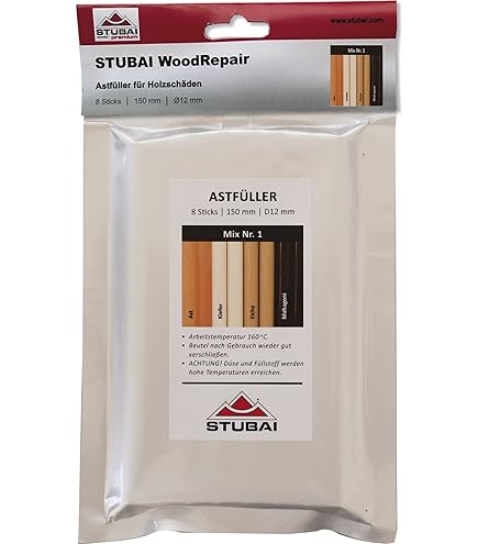 8 Bastoni Riparazione Legno Stubai - Per Otturare Nodi E Fessure | Non Tossici E Rapid Asciugatura - Foto 12
