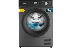 Cecotec Sèche-linge 9Kg à Pompe à Chaleur Bolero Dresscode Dry 9330 Steel. Classe Équivalente A++, 15 Programmes, Fonctions de Séchage Auto, Repassage Facile, Stop&Go, Delay Start et KidLock, Acier