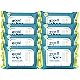 Goodwipes Flushable & Plant-Based Wipes with Botanicals, Dispenser for At-Home Use Safe, Shea-Coco with Aloe, Septic and Sewer Safe, 60 Count (Pack of 8)