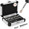 Estrattore di viti Jellas, 22PCS Set di Estrattori con Punte e Punte di Brunitura Separate, Durezza 64-65HRC, Porta Punte di 