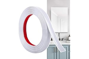 Hengrongshen Molduras Decorativas Autoadhesivas Blanco Mate (12M x 2cm) Despegar y Pegar, Tiras de Pared de PVC Flexibles, Ideales para Paredes, Espejos, Techos, Suelos, Armarios, Azulejos