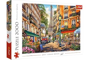 Trefl - En Eftermiddag I Paris, Frankrike - Pussel 2000 Bitar - Europas Huvudstad, Eiffeltornet, DIY-Pussel, Kreativ Underhål
