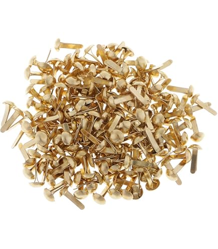 Attache Parisienne Mini 150 Pièces Attaches En Métal Pour Papier, 8x17mm Trombones Dorés Mini-Attaches Parisiennes à Tête Ronde Épingles Fendues Pour Bricolage Scrapbooking Cartes Murs Photo Attaché Parisienne