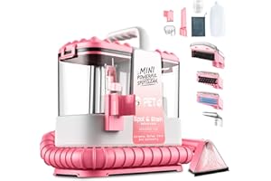 GENERIC Polsterreiniger Gerät, 600W Nasssauger, mit 500ml Reinigungslösung & 5 Zubehörteilen, Polstermöbel, Fleckenreiniger für Teppiche, Sofas, Treppen, Autos, leichtes und kompaktes Design, Rosa