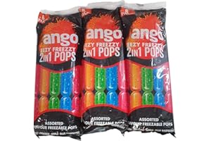 DIVAS WORLD 24 X Tangoo Eezy Freezzy 2-in-1 Ice Pops Frozen Lollies Drumsticks 3 Bags of 8 Ice Poles Each x 75ml - Gluten Free, Suitable for Vegetarians 24 total