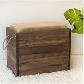 Weblonya Crate Puff Bench Wooden Puff Chair Puff Sofa 5080