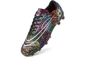 Dhinash Fußballschuhe Herren Stollen Fussballschuhe Kunstrasen Fussball Schuhe Spikes Trainingsschuhe Turnschuhe Outdoor Football Schuhe Gr.40-46