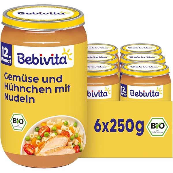 Bebivita Früchte Gläschen – Pfirsich-Maracuja In Apfel, 250g, 6er Pack, Ohne Zuckerzusatz