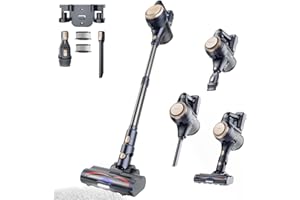 Proscenic P11 Lite Aspirateur Balai sans Fil,450W 40KPa 50Min Aspirateur sans Fil Puissant,Léger Aspirateur avec Brosse Anti-Emmêlementet,6 Filtre Lavable,pour Tapis,Poils Animaux,Sol Dur,Voiture