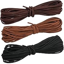 Cuoio 3mm Corda In Pelle Intrecciata Grigia - 3 Metri Per Fai Da Te E Artigianato Corda Cuoio - Foto 6