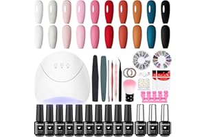 ‎VANREESA VANREESA 10 Stk. Gel Nagellack Set U V Gel Nagellack Starter Set mit 36W Nagellampe Gel Farblack Set U V Nagellack Maniküre Starter Set Geschenk für Frauen