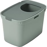 Moderna Top Cat Kapalı Kedi Tuvaleti - Gri/Koyu Gri 59 CM