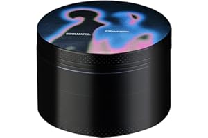 Sytranrein Herb Grinder, Creative Art Painting 2.5 '' Grinder in metallo con raccoglitore di polline, Portable 4 Piece Grinder per erbe secche e spezie