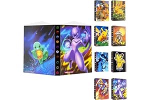 THINGEHOY Karten Sammelalbum Karten Bindemittel A5, Album Heft für Karten, Sammelalbum Klein, Kartenhalter Sammelkarten Album 30 Seiten 240 Karten Kapazität