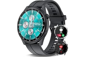 YYKY Smartwatch Damen Herren 1,45”[Lange Standby-Zeit] Fitness Tracker Anrufannahme/Anrufannahme/Smartwatch mit Blutzuckermesser/Sprachassistent,blutzucker Watch,IP68 Smartwatch für Android iOS