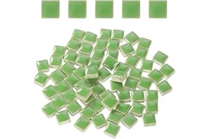 sourcing map Piastrelle quadrate per mosaico da 100 g, piastrelle per mosaico in ceramica colorata per artigianato, forniture per mosaico per la decorazione della casa, progetti fai da te, 1,0 x 1 cm,