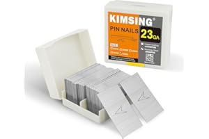 CHINA-TOP SILVER P635SS 23 Gauge 35mm Pin Nails, Stainless Steel, 9000 PCS/Box, Nails for Air Power Pin Nail Gun, Micro Pinner for Cabinets, Light-Duty Wood Work, DIY