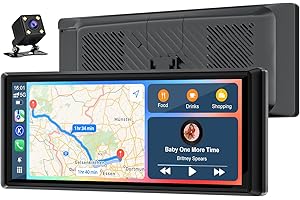 ACCFLY 8.1" Wireless Portable Car Play Screen for Apple Carplay & Android Auto,Carplay Screen Car Tablet with Reversing Backup Camera, OTA Upgrade, GPS Navigation/Voice Control/Mirror Link/Bluetooth/AUX/FM