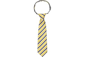 Kajeer Corbatas Preatadas para Niños y Niñas, Corbata Negra Ajustables Con rayas Diagonales de Cachemira para uniformes escolares