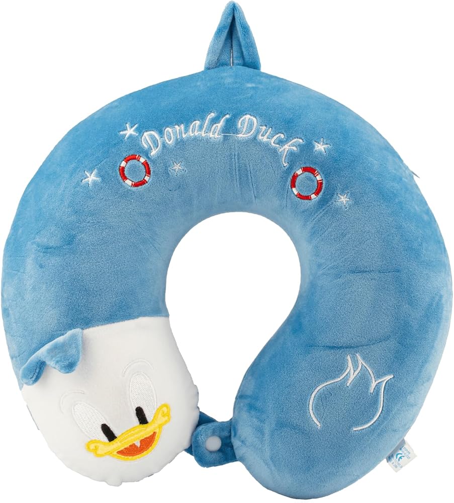 Yumuşak ve Konforlu Boyun Yastığı%100 Visko, Tucklebery Kids Figürlü Seyahat Yastığı (Koyu Mavi)