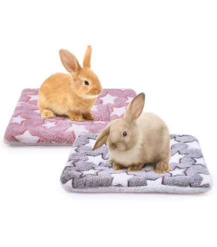 BundleMall 3 stuks klein dier pluche bed, warme pluizige puppy deken, fleece slaapkussen cavia hamster konijn bed mat voor kittens, konijn, chinchilla, eekhoorn, egel (S: 15 x 11 inch, C