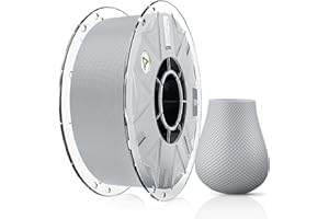 Creality PLA Filamento, Hyper PLA RFID Para Impresora 3D, Alta Velocidad 30-600 mm/s, Bobina de 1kg(2,2 lb) Con Soporte CFS,for Con K2 Plus Combo y la Mayoría de Impresoras 3D,Gris