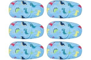 PBAHAUP Cache oeil enfant, 6 pièces Patch orthopédique brodé réutilisable pour enfants et adultes pour amblyopie, traitement par occlusion oculaire paresseux, Patch d'oeil Strabisme Ajustable