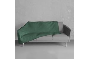 LARA MORADA Gran Foulard COPRITUTTO in Tessuto LONETA Art Imperial -Made in Italy- Tinta Unita (Verde, Matrimoniale)