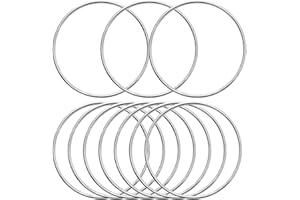 KALIONE 10 Pcs 4 Inch Metal Rings for Craft Silver Hoops Floral Macrame Hoops Rings for DIY Crafts Macrame Dream Catcher Supplies(Silver,4 inch)