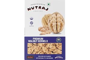 Nutraj Premium Walnuts Kernels 200gm without shell | Walnut | Akhrot Giri | Dry Fruits | Nuts | Grocery Items.