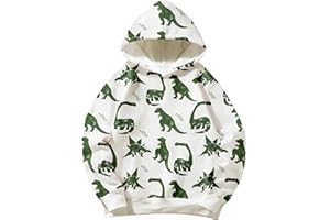 Pilipulu Sudaderas con Capucha para Niño de Algodón, Dinosaurio Sudadera para Niños Casual Hoodie for Boys, Sweatshirt con Capucha de Otoño y Primavera para Infantiles 3-8 Años
