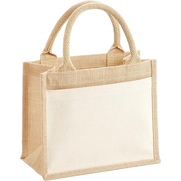 W451 - Sac Fourre-tout En Toile Avec Base En Jute Westford Mill