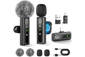 Zeroblicc Kabelloses Lavalier Mikrofon für iPhone & Android, Mini Funkmikrofon mit Geräuschunterdrückung, Plug & Play Mikro für YouTube, TikTok, Vlogging, Interviews & Live-Streaming