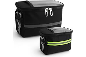 ZMDMAH Torba na kierownicę, torba na kierownicę, kosz na kierownicę rowerową, kostkę, wodoszczelny, dla mężczyzn i kobiet, torba na kierownicę, rower wyścigowy, rower górski, akcesoria