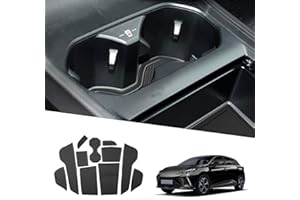 Ruiya Compatible with MG 4 EV MG4 Electric 2022 2023 2024 Car Rubber Mats, Car Mats Door Slot Mat Car Armrest Drink Holder Mat Centre Console Non-Slip Mats Interior Rubber Mats MG 4 Accessories